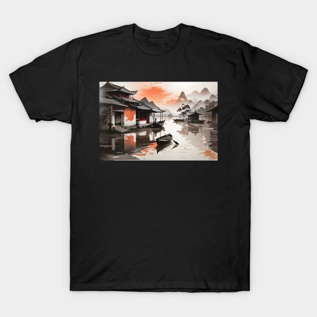 chinese themed art T-Shirt by ColaMelon